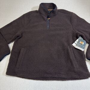 Horizon By Bass Creek Outfitters Mens Sherpa Fleece Lined  Pullover Black XL NWT